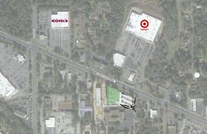 Aerial of Panera Bread at Apalachee Parkway in Tallahassee, FL