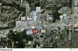 Aerial 1 of West Hattiesburg Retail in Hattiesburg, MS