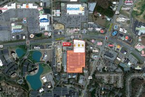 Aerial of New Retail Development in Birmingham (4117 Crosshaven Drive)
